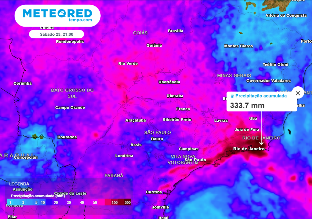 frente fria intensa traz muita chuva e queda brusca nas temperaturas no Sul e Sudeste