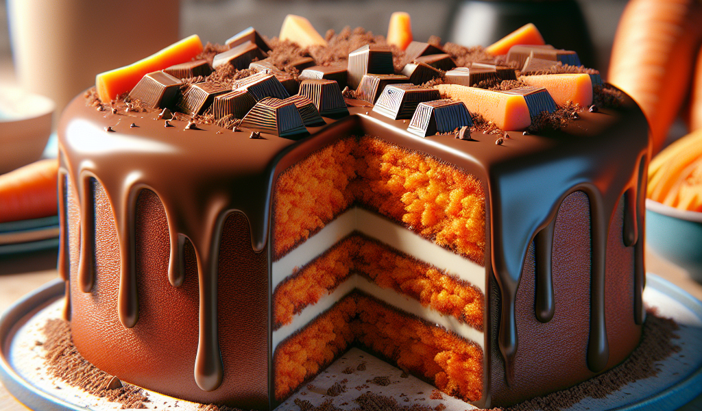 bolo de cenoura com cobertura de chocolate
