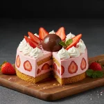 Bolo de BomBom e Morango