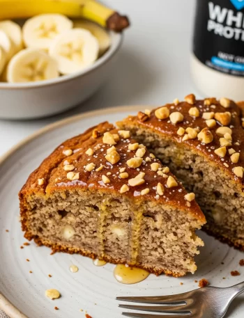 Bolo de Banana com Aveia e Whey